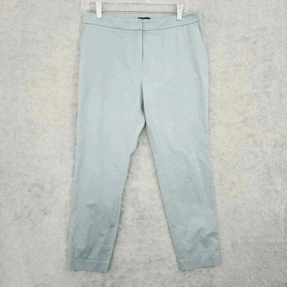 Theory Pants - Theory Womens Light Blue Cotton-Blend Trousers Size 8 13PT